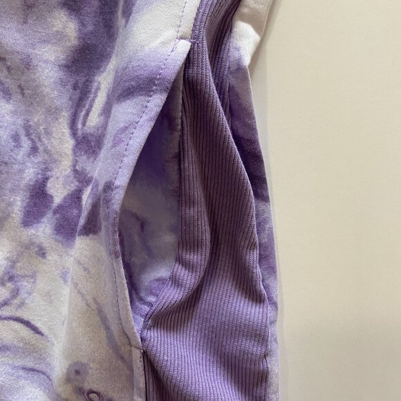 Cuddl Duds Women's Purple Marble Hoodie with rib trim - Picture 6 of 15